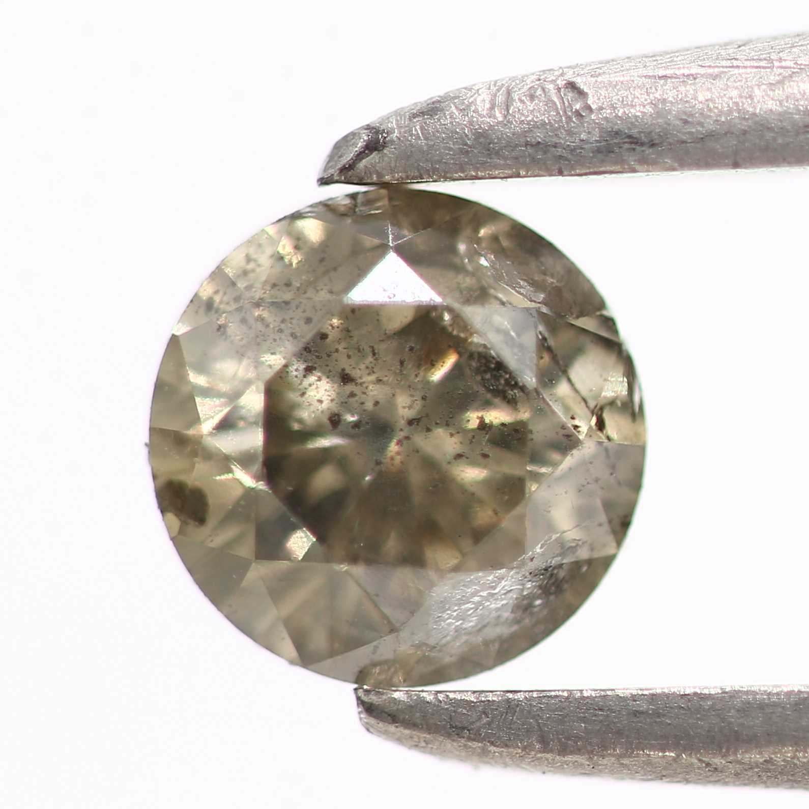 0.25 Carat Fancy Champagne Round Shape Brilliant Cut Natural Loose Diamond